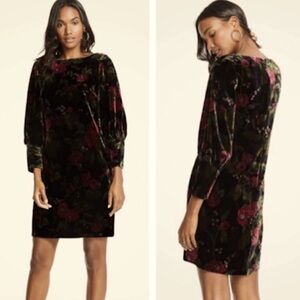 velvet, long sleeve Ann Taylor dusty rose dress NWT